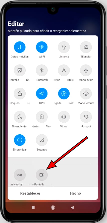 Editar panel rápido Poco X6 Pro