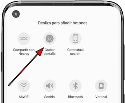 Icono grabar pantalla Galaxy M55s