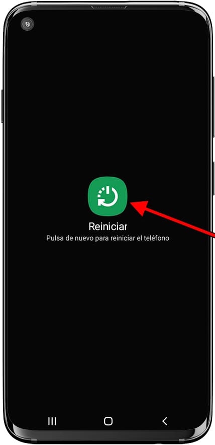 Pantalla reiniciar Samsung