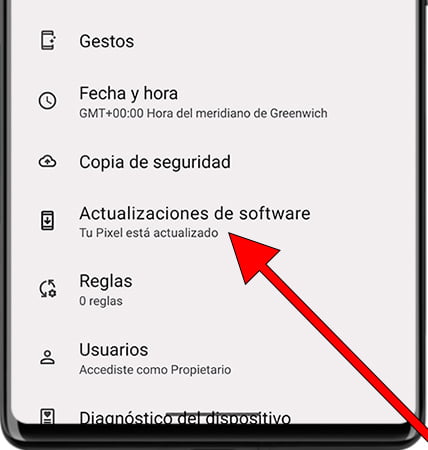Actualizaciones de software Android